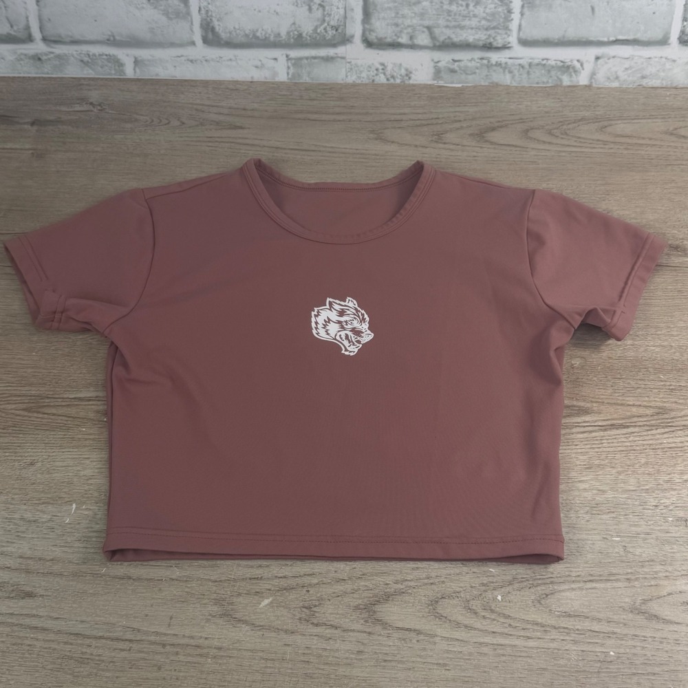 Darc Sport She Wolves Crop Tee Performance Stretch Mauve Womens Medium